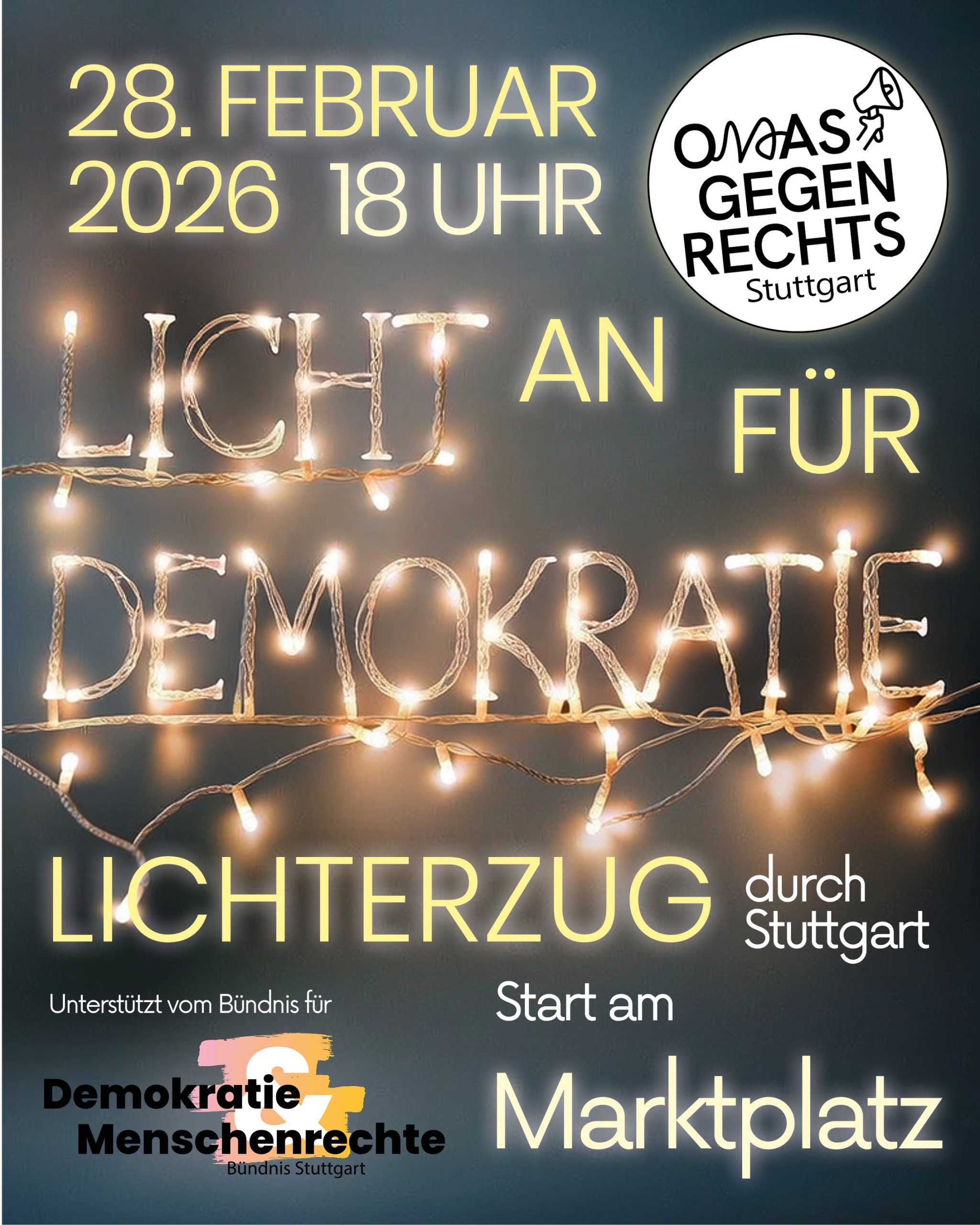 28. Februar: Licht an für Demokratie – OMAS laden zu Aktionen ein