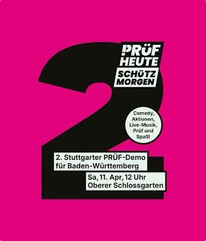 Zweite PRÜF-Demo in Stuttgart am 11. April