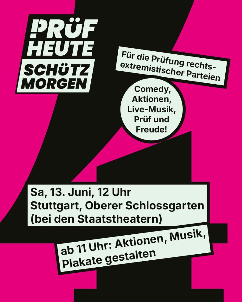4. PRÜF-Demo in Stuttgart am 13. Juni – mit Eric Gauthier