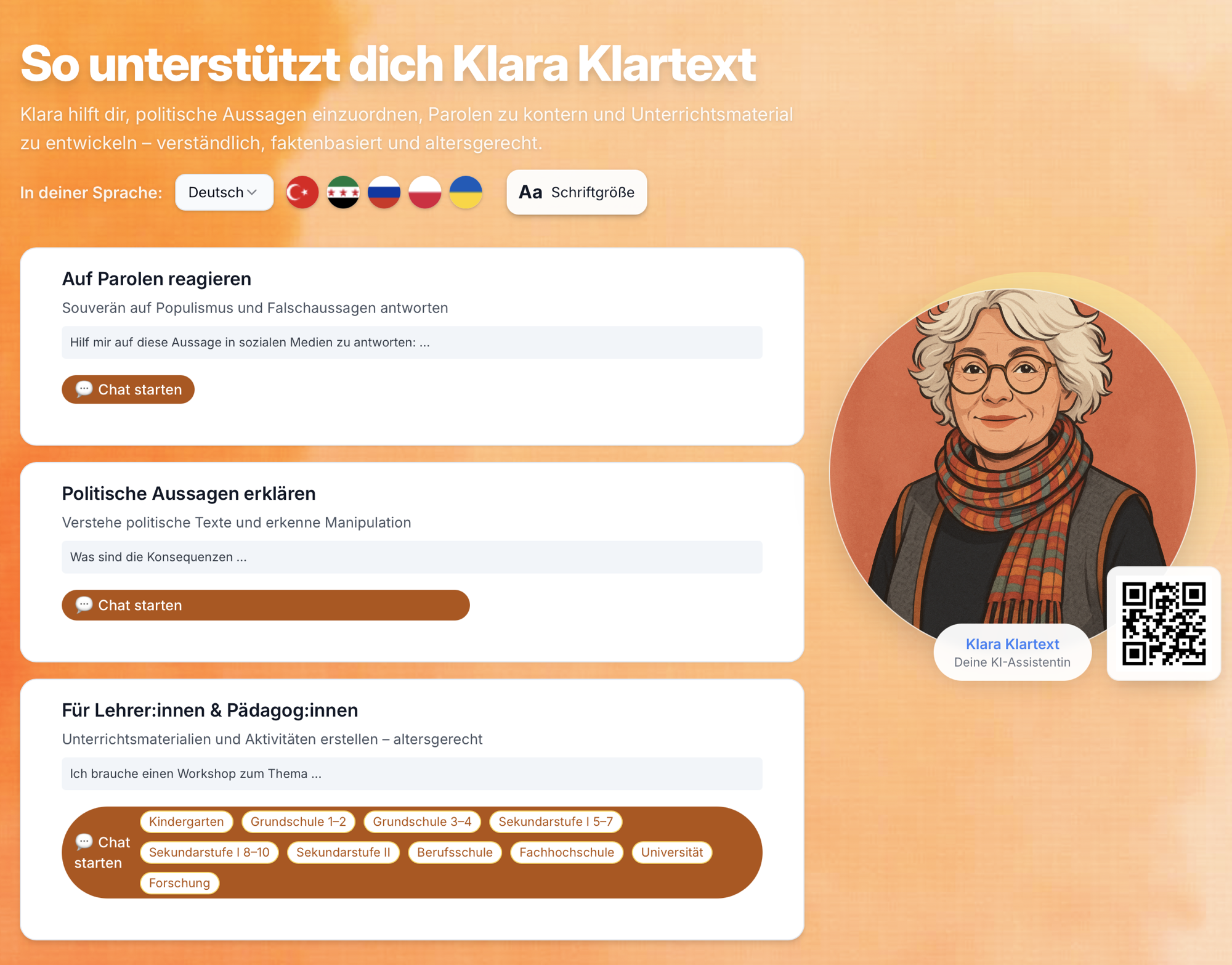 „Omas“ entwickeln Chatbot.