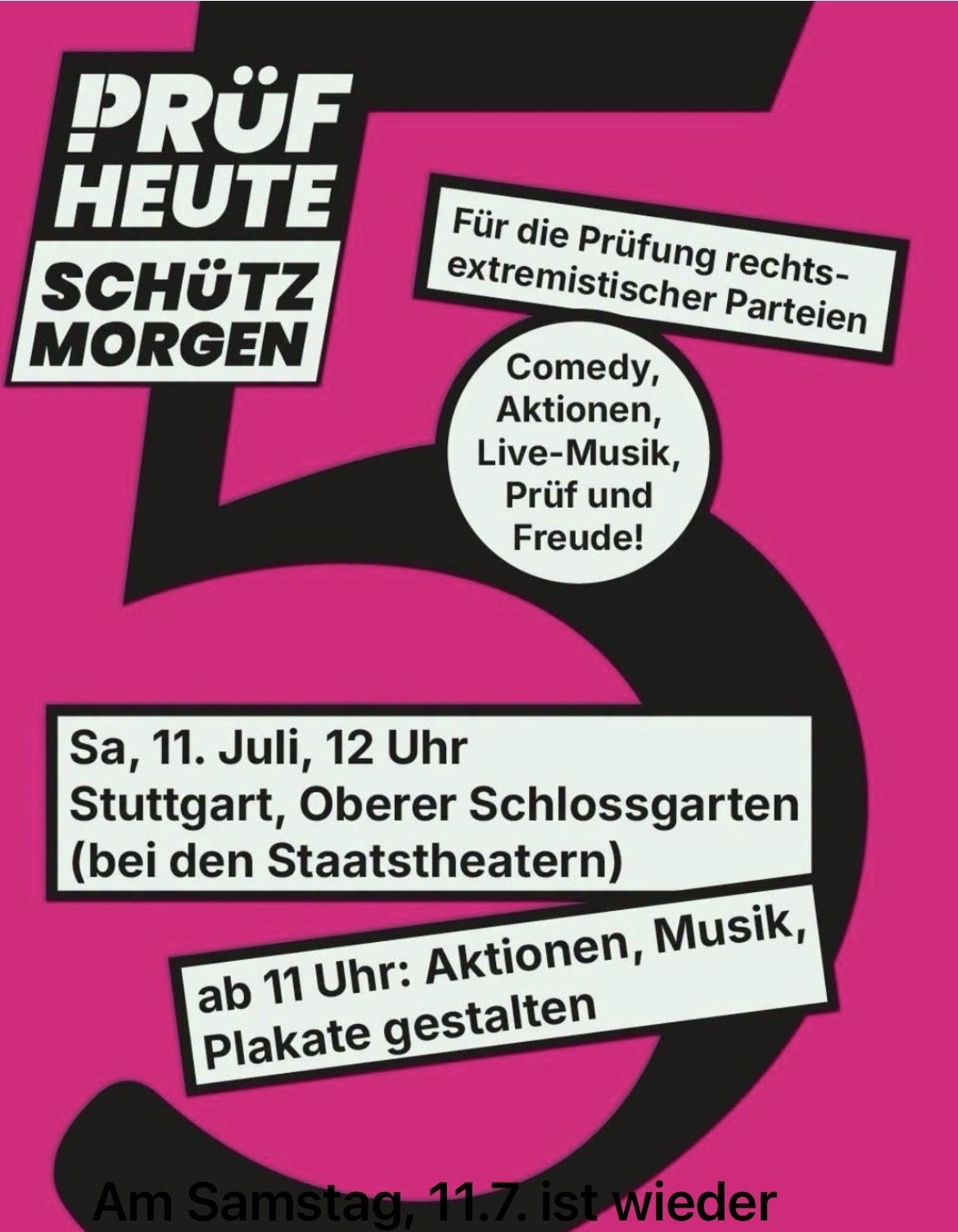 Fünfte PRÜF-Demo am 11. Juli in Stuttgart